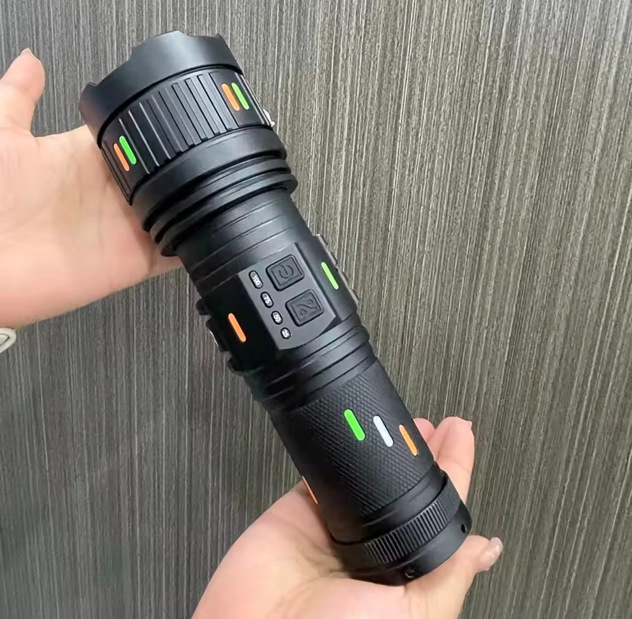 98000LM 10000MAH Powerful 100W Flashlight Portable Torch Outdoor Long Distance