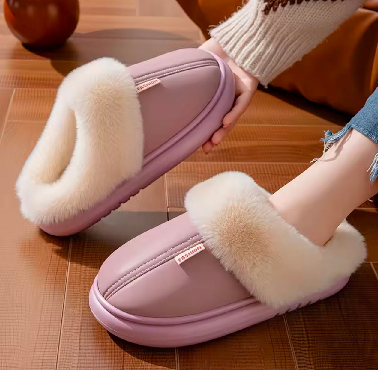 Fluffy Home Slippers Winter Plush Luxury Fuzzy Fur Warm