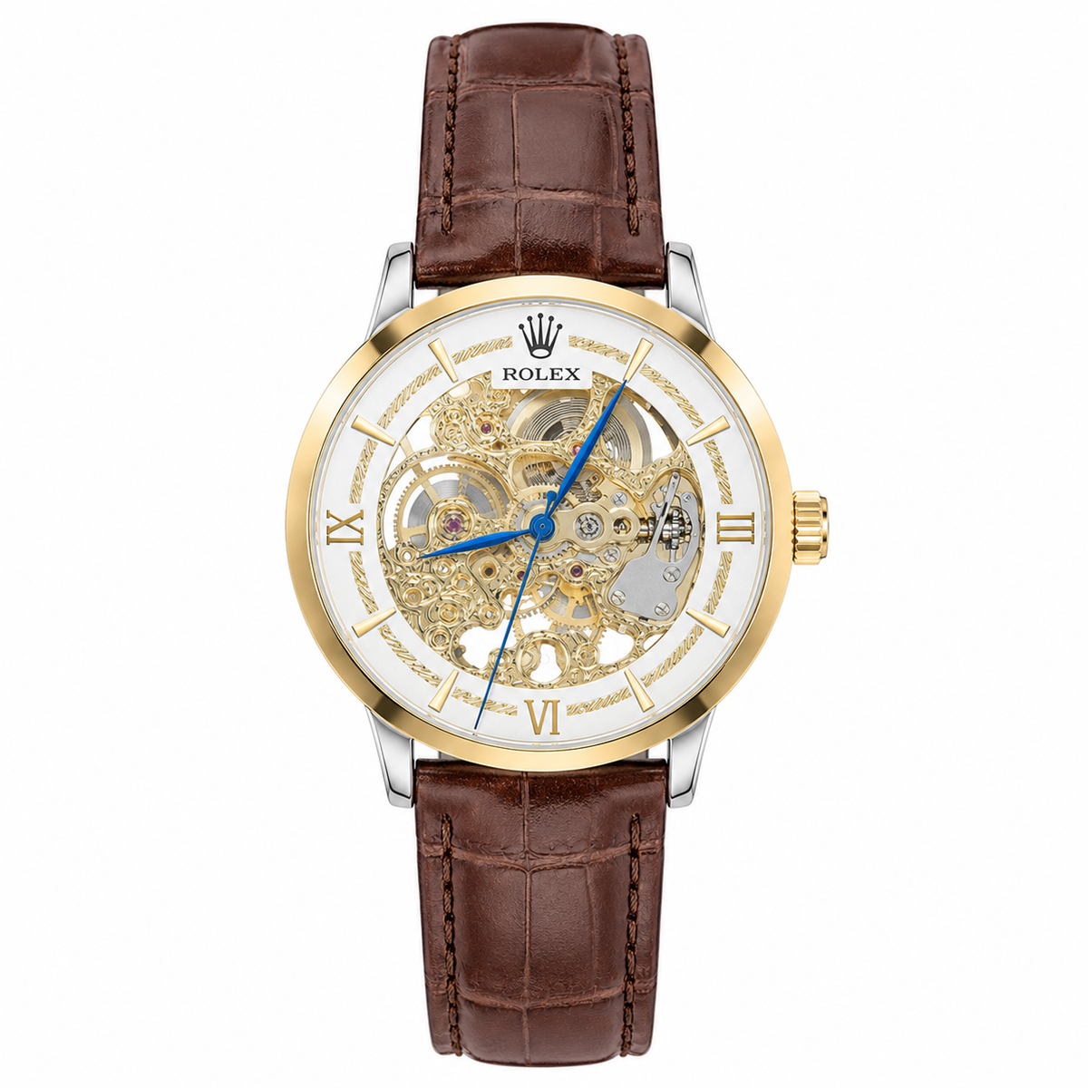 Automatic Skeleton Strap Watch