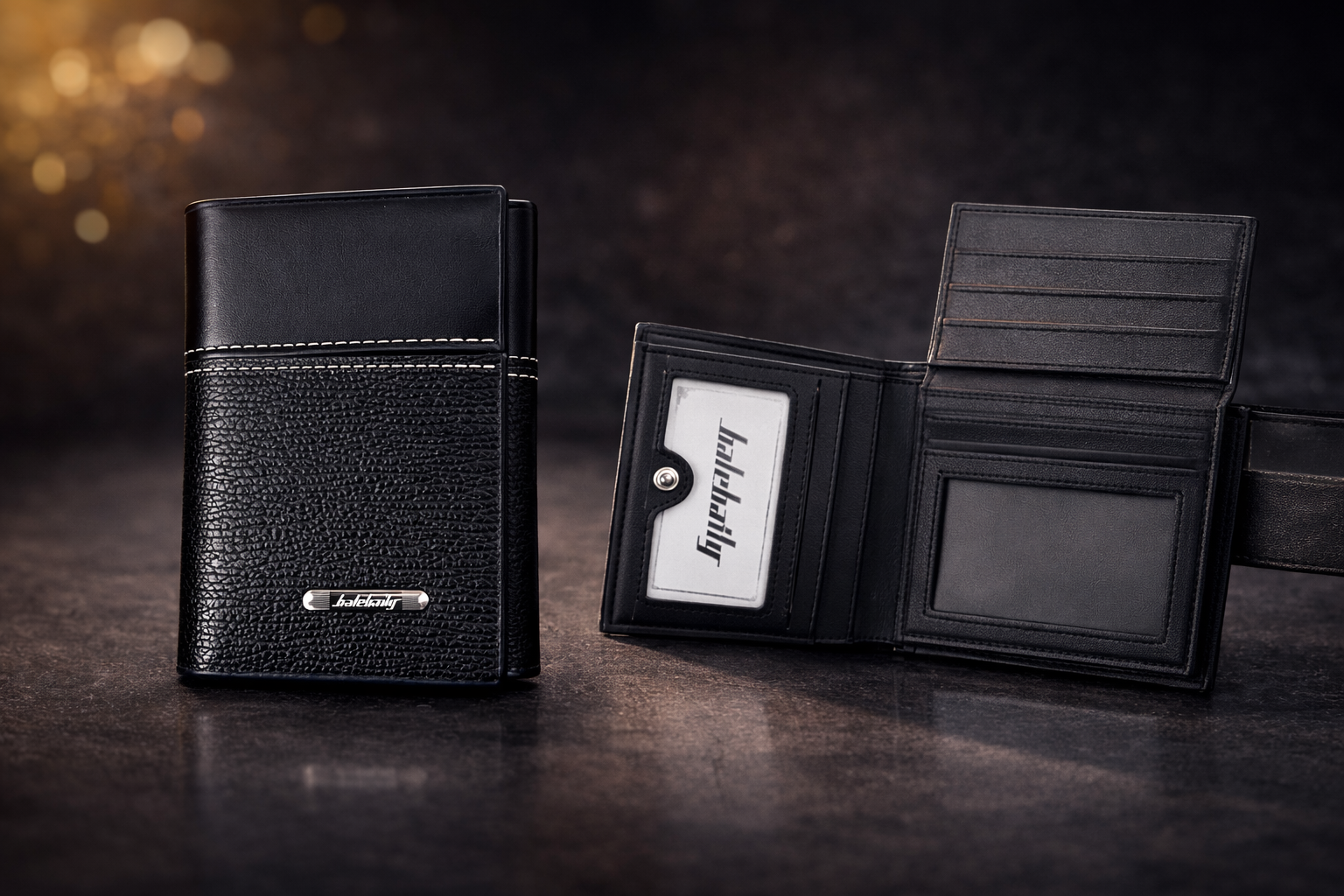 New luxury Trifold Leather Wallet
