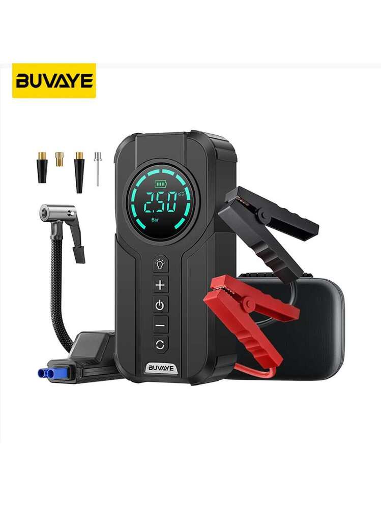 4 in 1 Jump Starter Air Pump Portable Air Compressor Power Bank
