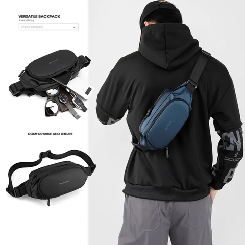 Umrah hajj Waist bag - Multi-Pocket Travel Waterproof Nylon Sling Cross body Belt Bags