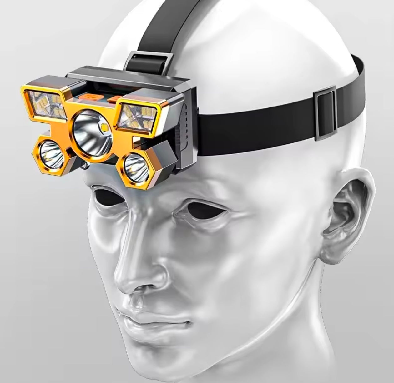 5 LED Strong Headlight Super Bright Head Mounted Flashlight Usb Rechargeable Built-in Battery Outdoor Rechargeable Night Fishing