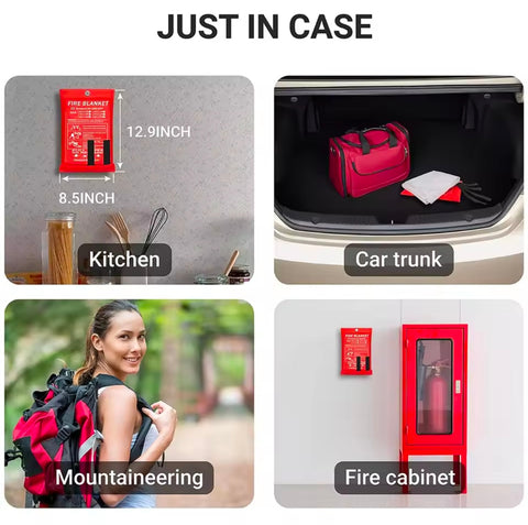 Portable Emergency Fire Blanket Fireproof Retardant Fire Suppression Safety Cover Mat