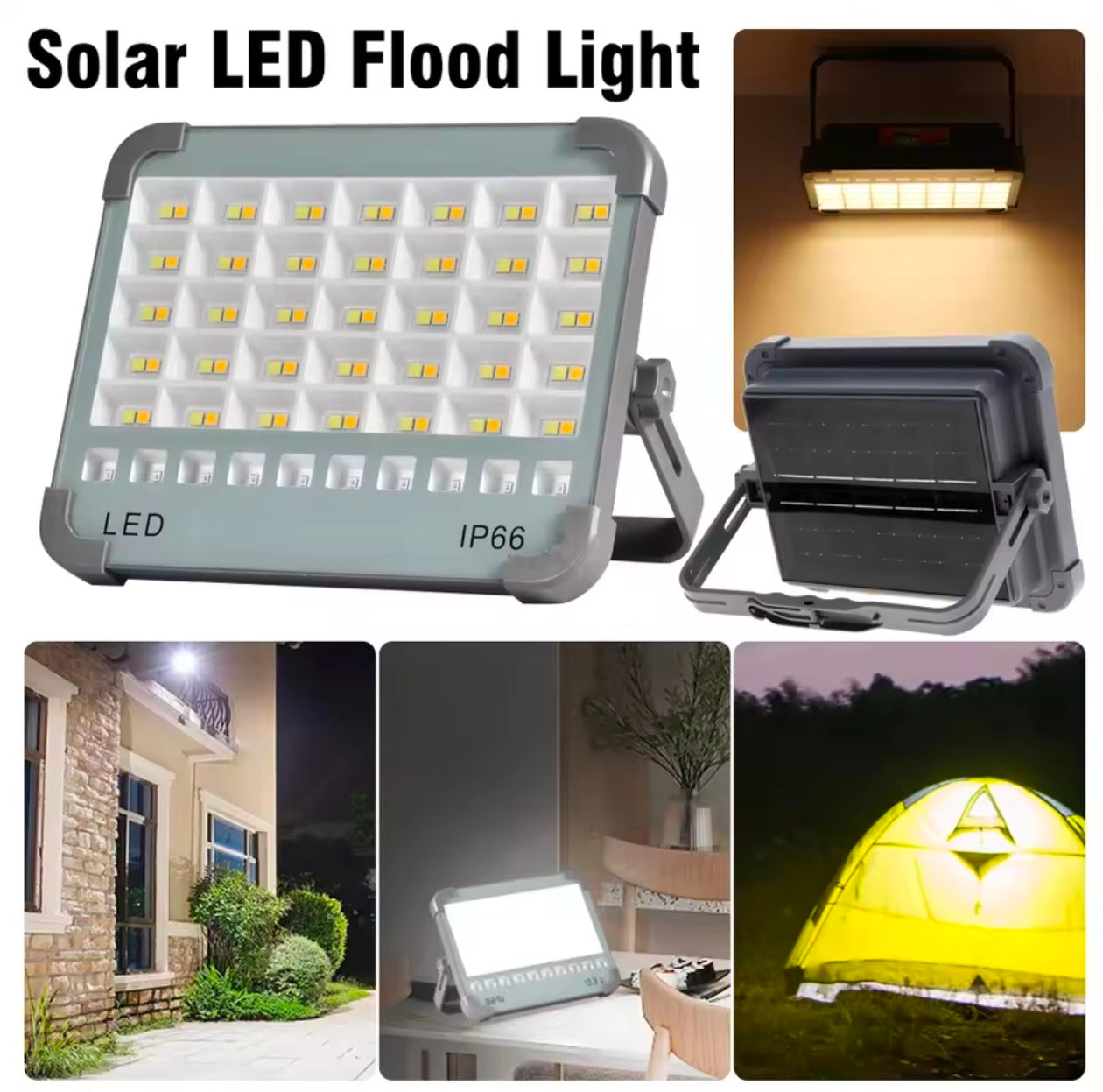 Solar LED Floodlight High Brightness LED Lamp IP66 Waterproof