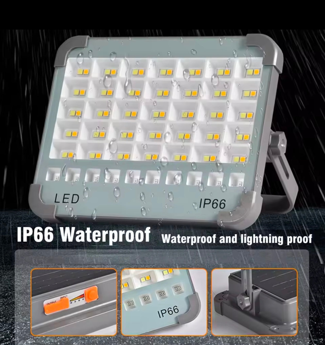 Solar LED Floodlight High Brightness LED Lamp IP66 Waterproof