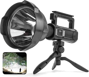 LED Rechargeable Spotlight Flashlight, 90000 High Lumens, Super Bright Handheld Led