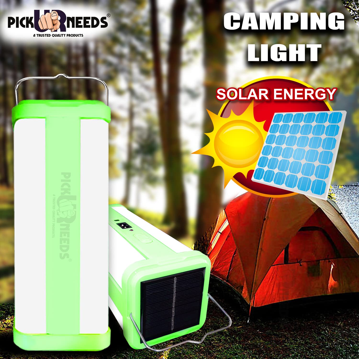 Solar Rechargeable Lantern Light | Emergency Flashlight Home & Outdoor Use