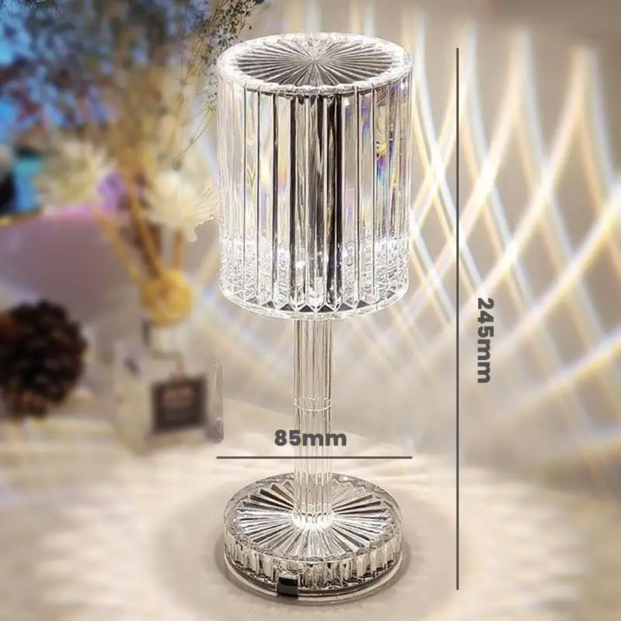 LED Night Light Crystal Lamp Projection Light USB Charging