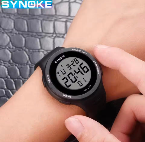 Outdoor Sport Watch Men Alarm Chrono Clock 5Bar Waterproof