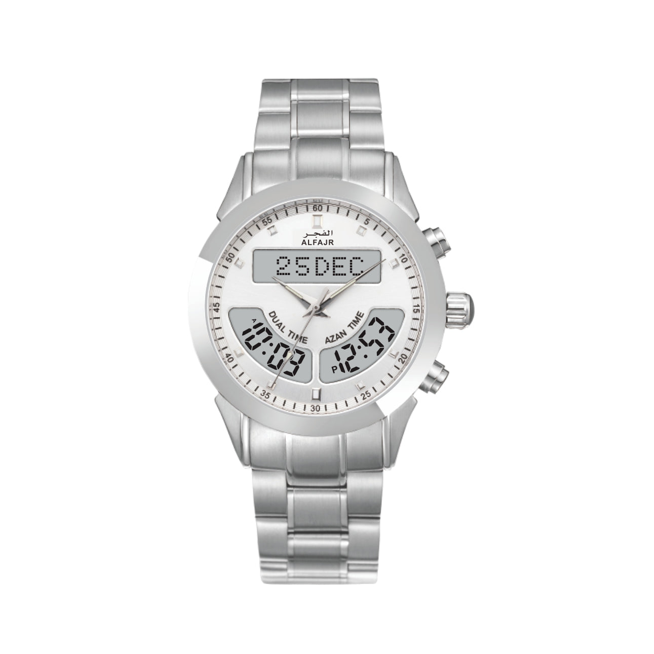 Muslim Alfajar Dual Time Stainless steel Watch