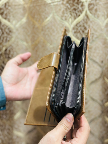 Baellery Fashion Long Pu Zipper Wallet Large Capacity hand pouch