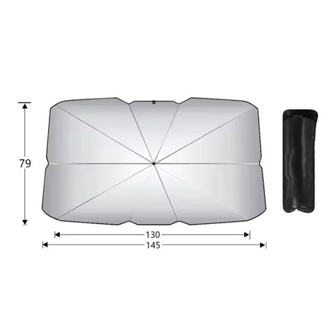 Car Sunshade Retractable Sunscreen Heat Insulation Front Windshield Umbrella