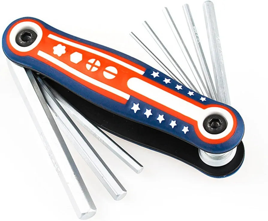 Multipurpose 8 In 1 Folding Screwdriver Bike Cycling Tool Kit for Quick Fixes