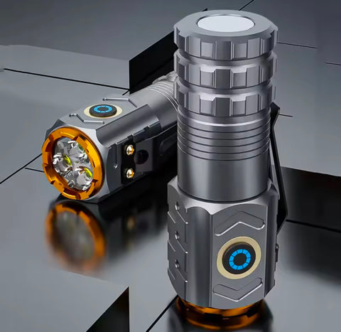 Portable Strong Flashlight Magnetic Mini Multi-functional Rechargeable Torch Super Bright