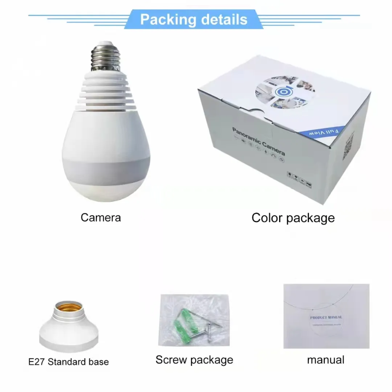 V380 Bulb Wifi Camera - LED Bulb Light
