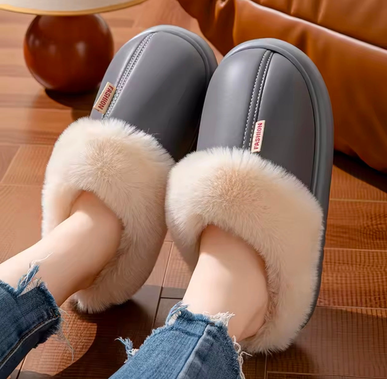 Fluffy Home Slippers Winter Plush Luxury Fuzzy Fur Warm