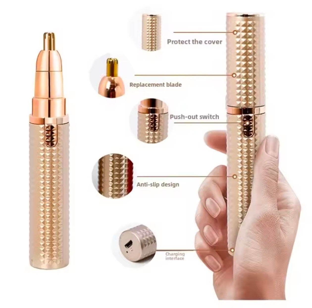 Portable 3 IN 1 Women's Electric Epilator Hair Remover