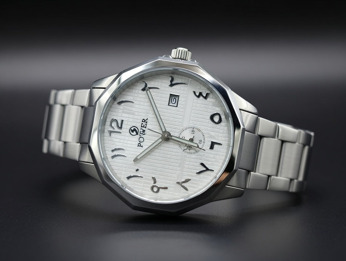 Arabic Luxury Stainless steel 38mm Men's Wrist Watch Waterproof