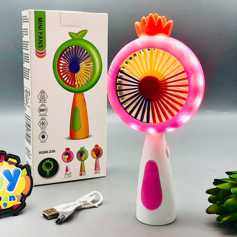 Rechargeable & Portable LED Lighting Mini Fan colorfull fan