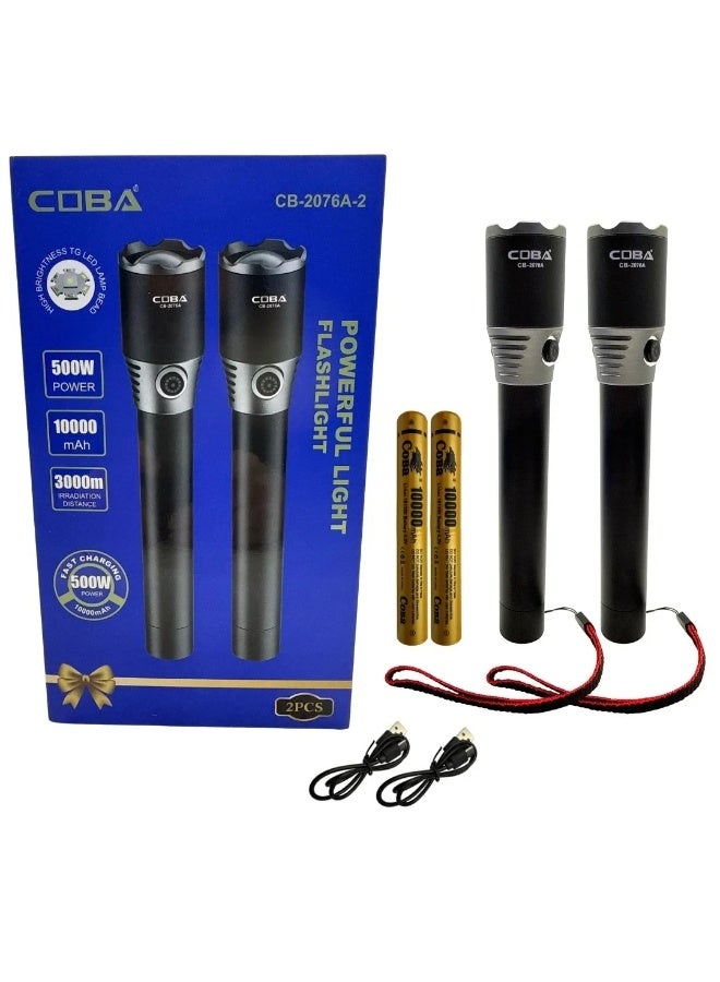 Solar USB Rechargeable Compact Lamp Flashlight Coba 20761