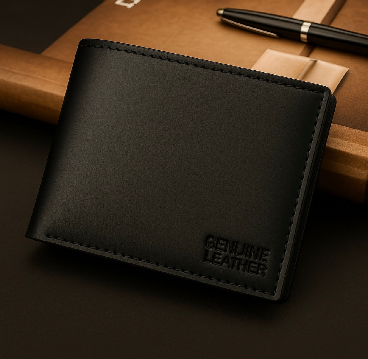 Fuerdanni Leather Wallet for Men Women ID Bank Credit Card Holder Men's Coin Purse