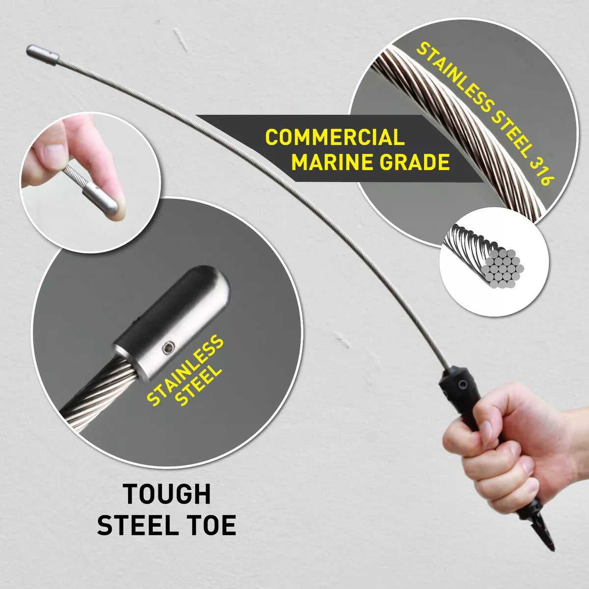 Emergency 46CM Outdoor EDC Portable Tactical Wire Whip
