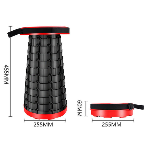 Portable Retractable Foldable Stool with Load Capacity of 400lbs for camping & Umrah hajj