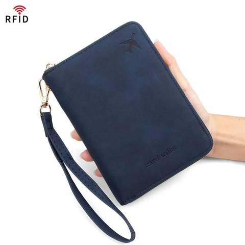 Passport Wallet Cover RFID Blocking Card Holder Zipper (best for gift)