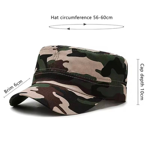 Tactical Camouflage Flat Top Hat Cap Breathable