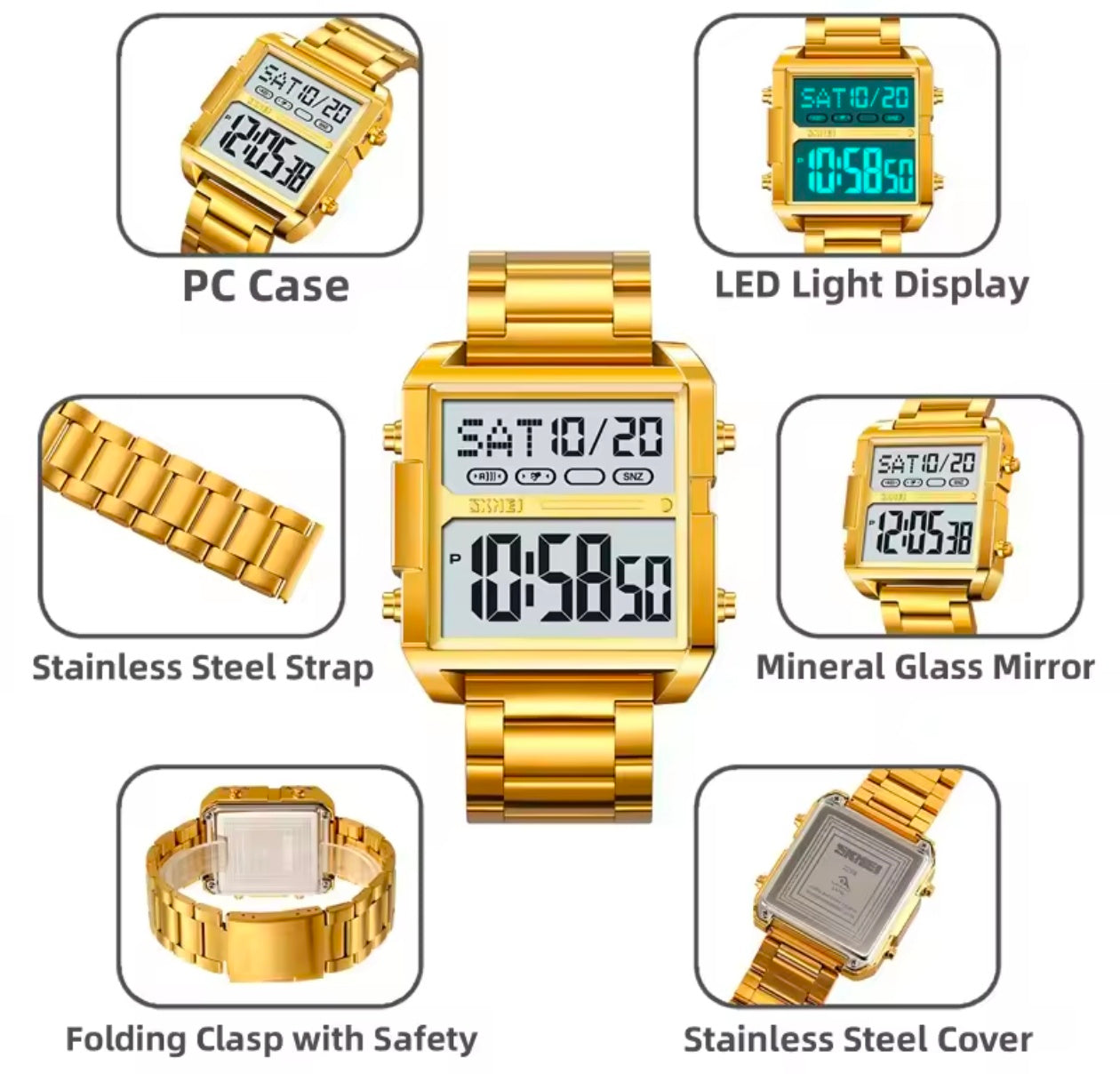 Skmei 2299 Digital Sports Watch – Dual Time Waterproof