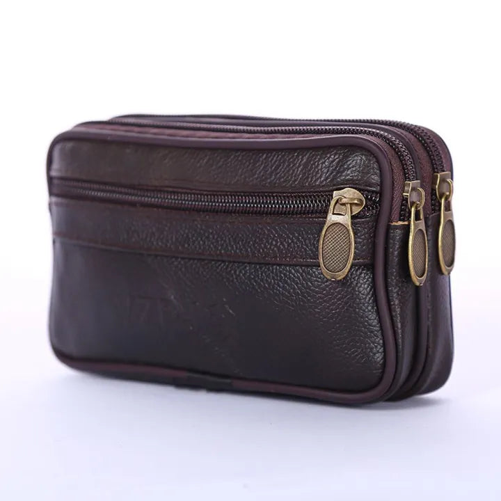 Vintage Cowhide Leather Waist Bag