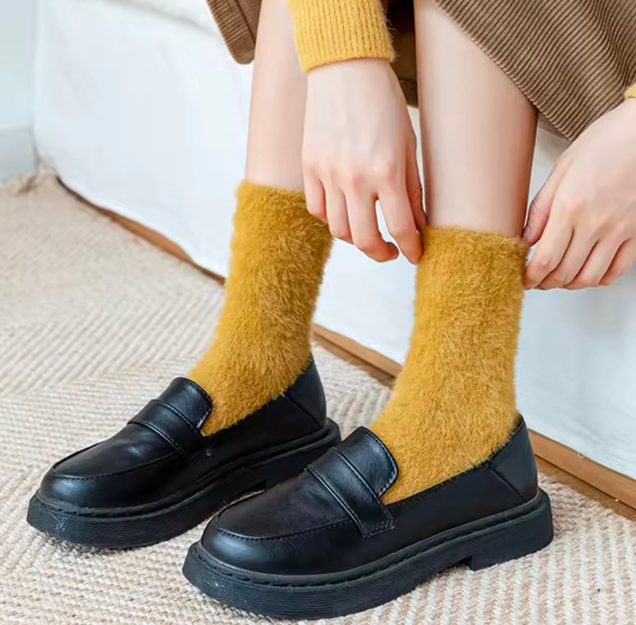 5 Pairs Winter Velvet Warm Socks - Women thick soft socks -°5