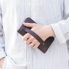Double zipper Universal Long Wallet Large Capacity Multi Zipper pockets for Mobile