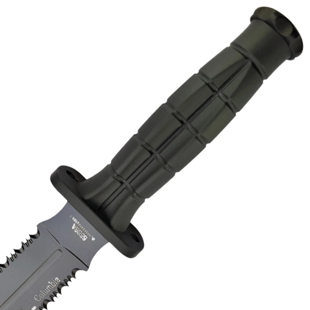 Columbia 5568A Dagger Dual Edge Sharp Hunting Knife With Belt Carry Sheath Blade 7.5 inch