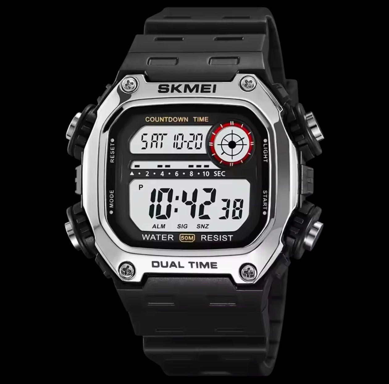 SKMEI LED Digital Sport 5Bar Waterproof Stopwatch