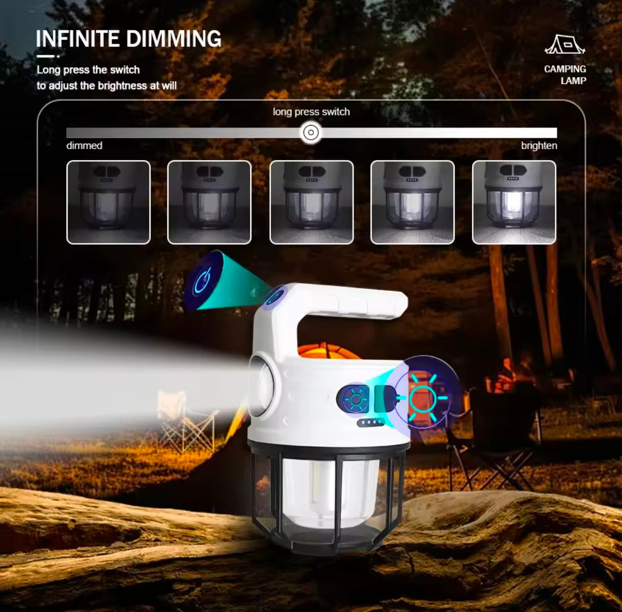 Solar Camping tent LED Rechargeable