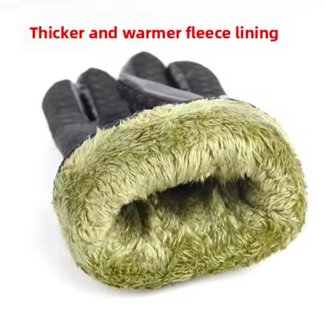 Touch screen Winter Warm Leather Gloves Waterproof Non slip