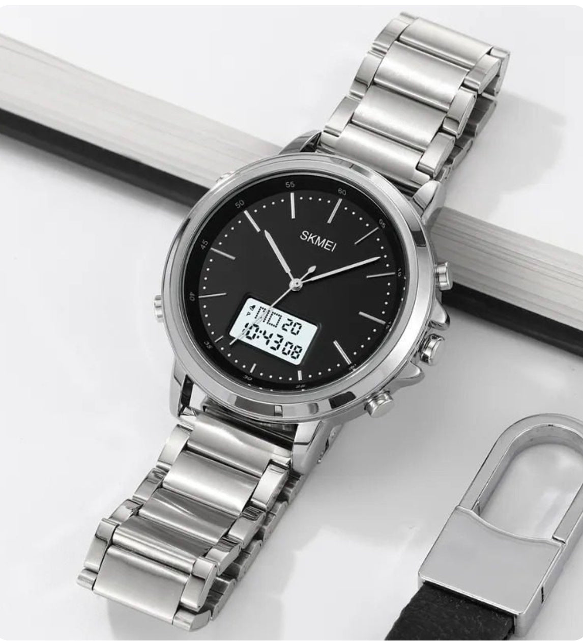 Skmei 1652 Dual Time Stainless steel Watch