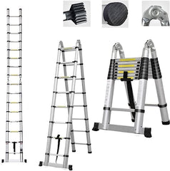 Folding Aluminum Double side Ladder -16.5ft Height straight Folding Aluminum ladder