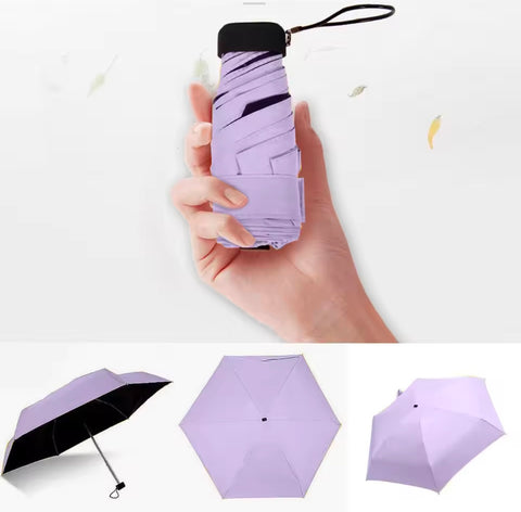 Mini Sun Umbrella UV Protection Vinyl Folding Pocket
