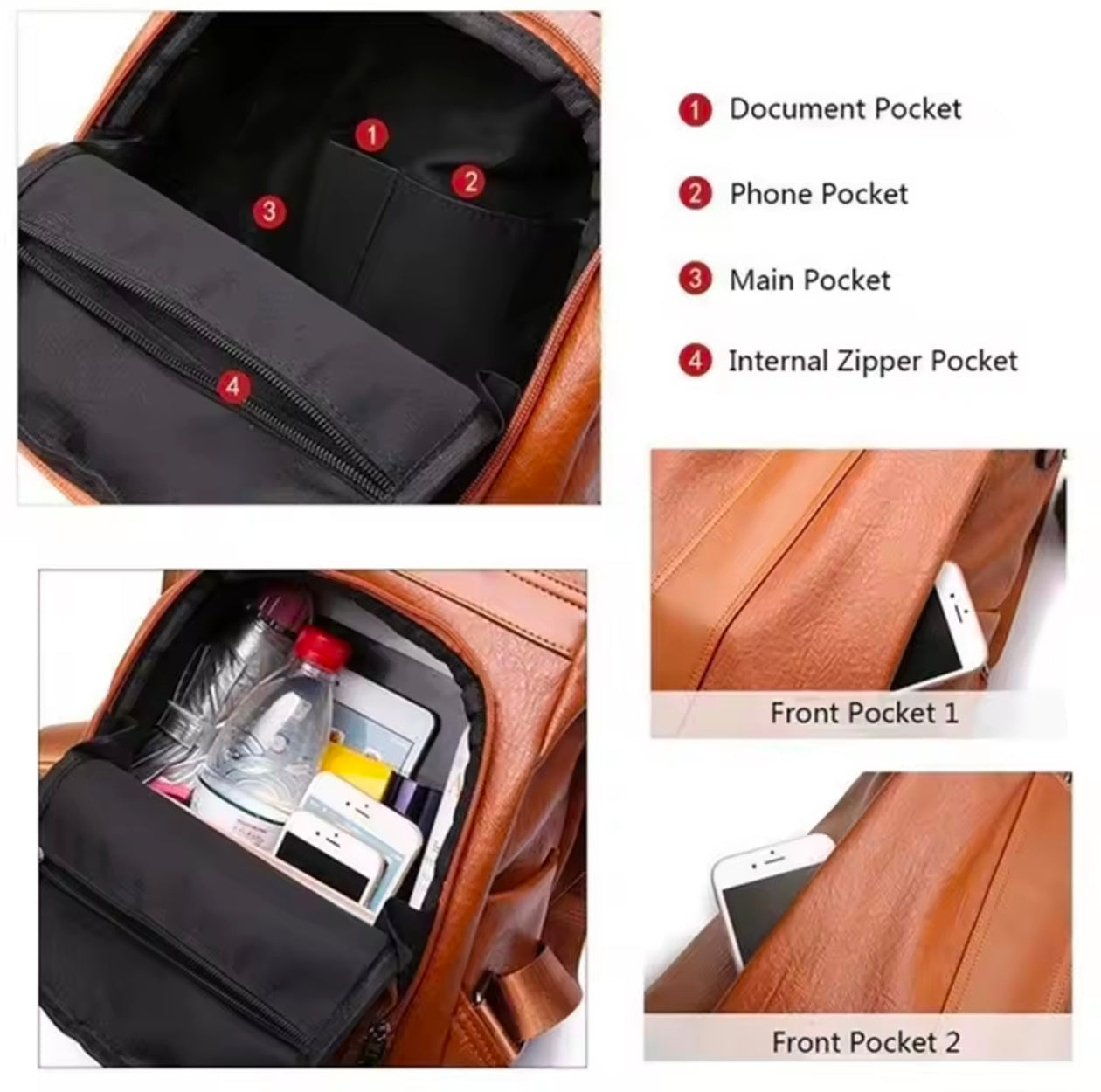 Women Anti-theft Design Backpack Casual Daypack