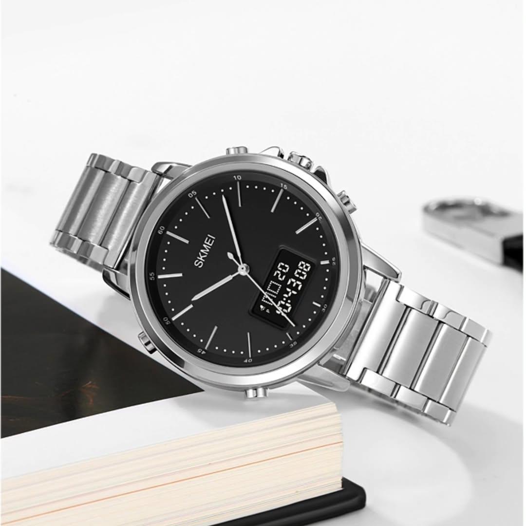 Skmei 1652 Dual Time Stainless steel Watch