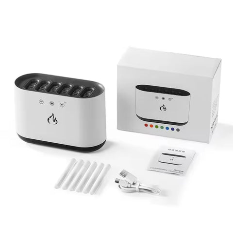 RGB LED Lamp Follow Sound Rhythm Spray Air Humidifier USB Ultrasonic Cool Mist Maker for Home Room Aroma Diffuser