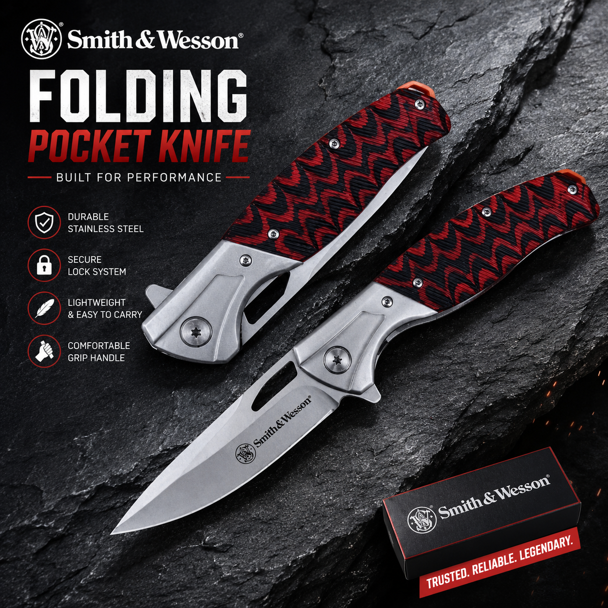 Smith Wesson Flip Open Pocket Knife