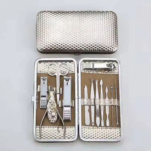 16 Pcs Set of Nail Clipper Kits Stainless Steel Manicure Pedicure Tools