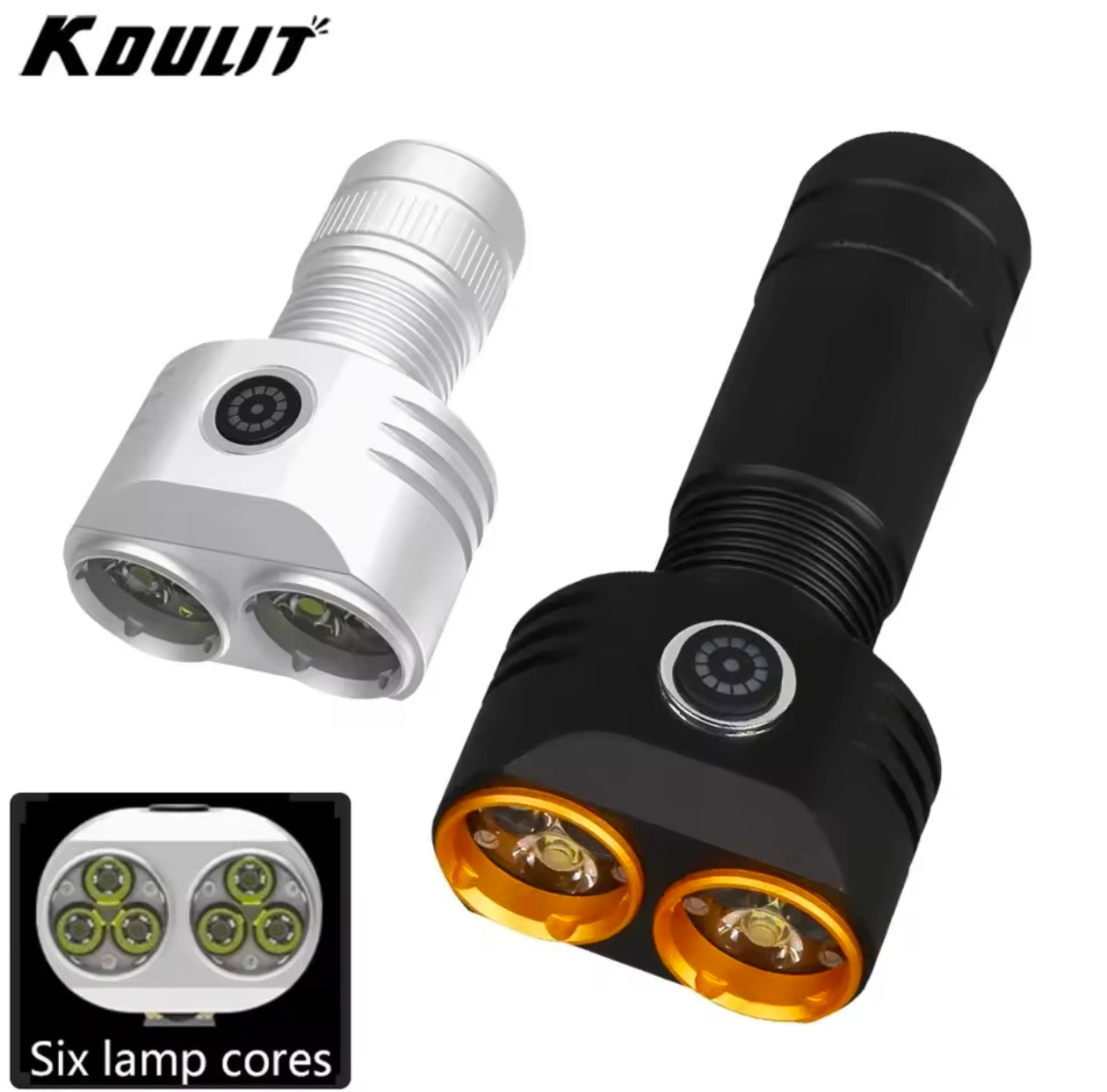 Hiking Camping Mini Torch 6 LED Flashlight TYPE-C Rechargeable