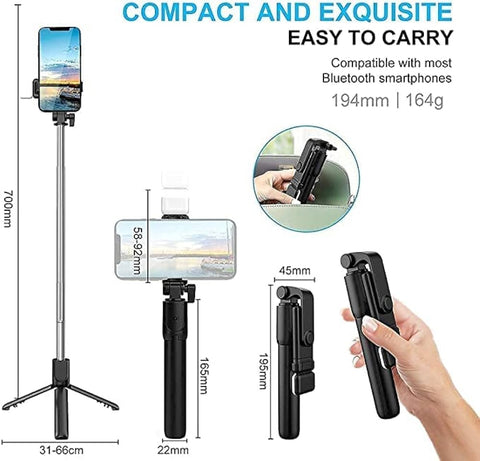 R1S Bluetooth Tripod Selfie Stick