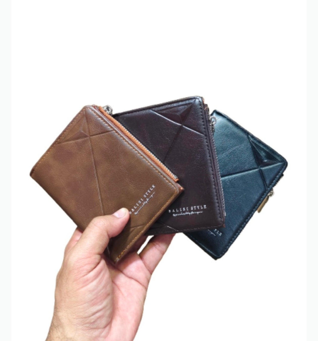 Og Balisi Style Zip Wallet, PU Leather Short pocket Wallet