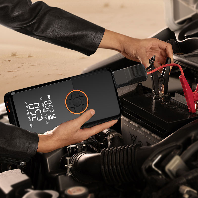 8000mah 14.8V Portable Jump Starter & Air Compressor Combo